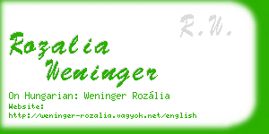 rozalia weninger business card