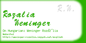 rozalia weninger business card